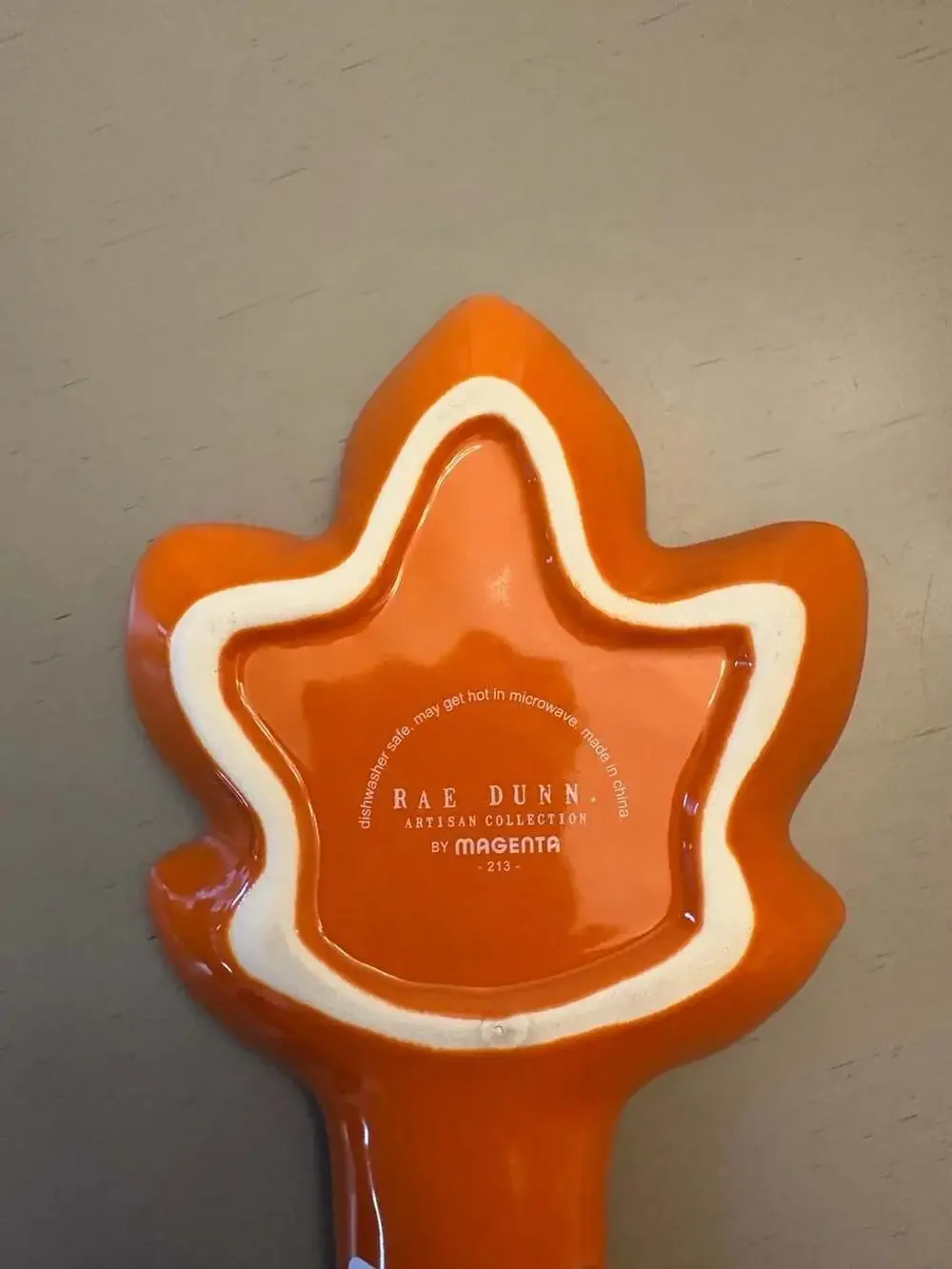 Rae Dunn Orange Maple Leaf REST Spoon Rest